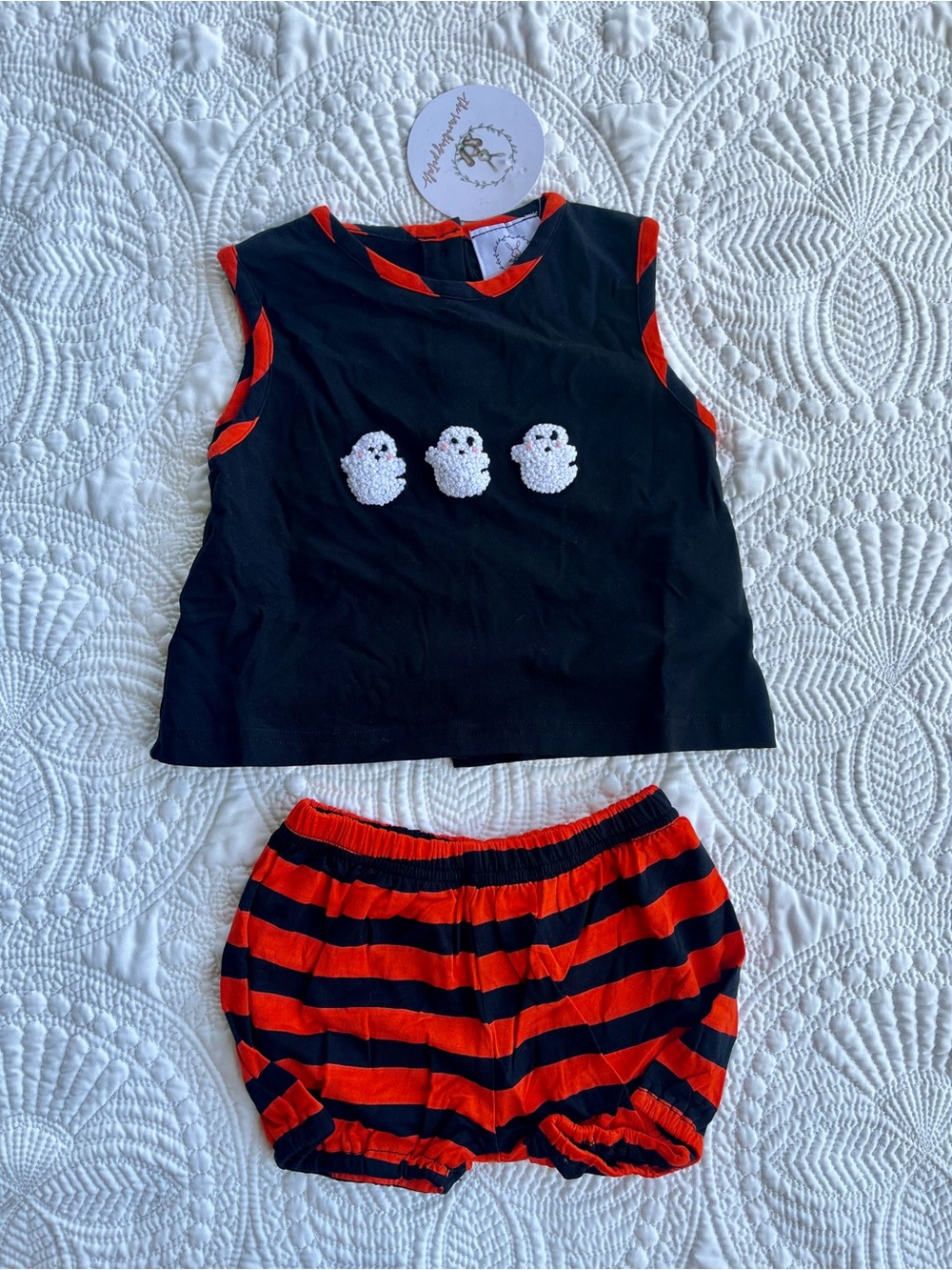 NWT French Knot Ghost Diaper Set